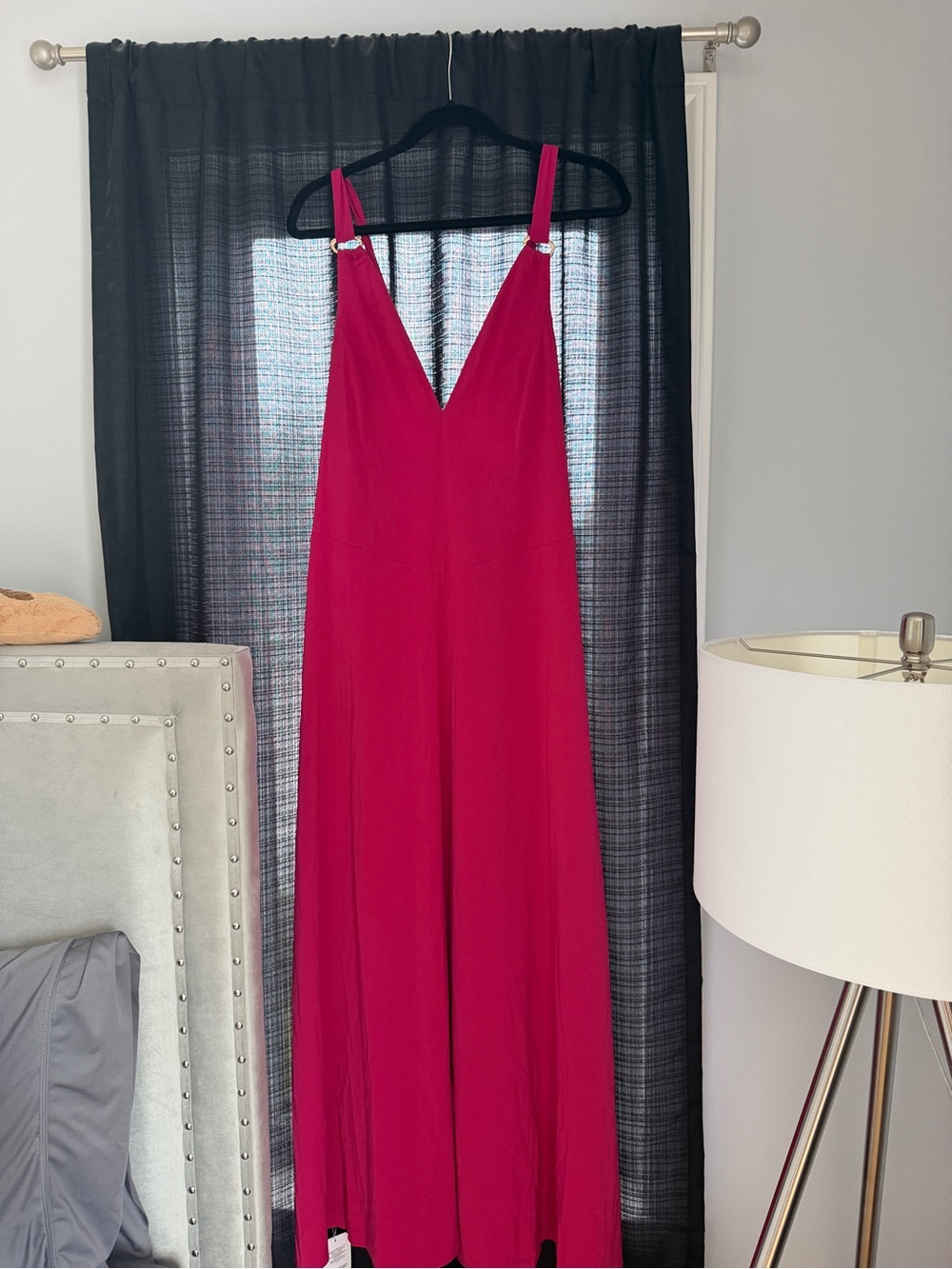 Abercrombie Dipped-Waist Hardware Maxi Dress